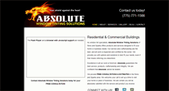 Desktop Screenshot of absolutewindowtintingsolutions.com